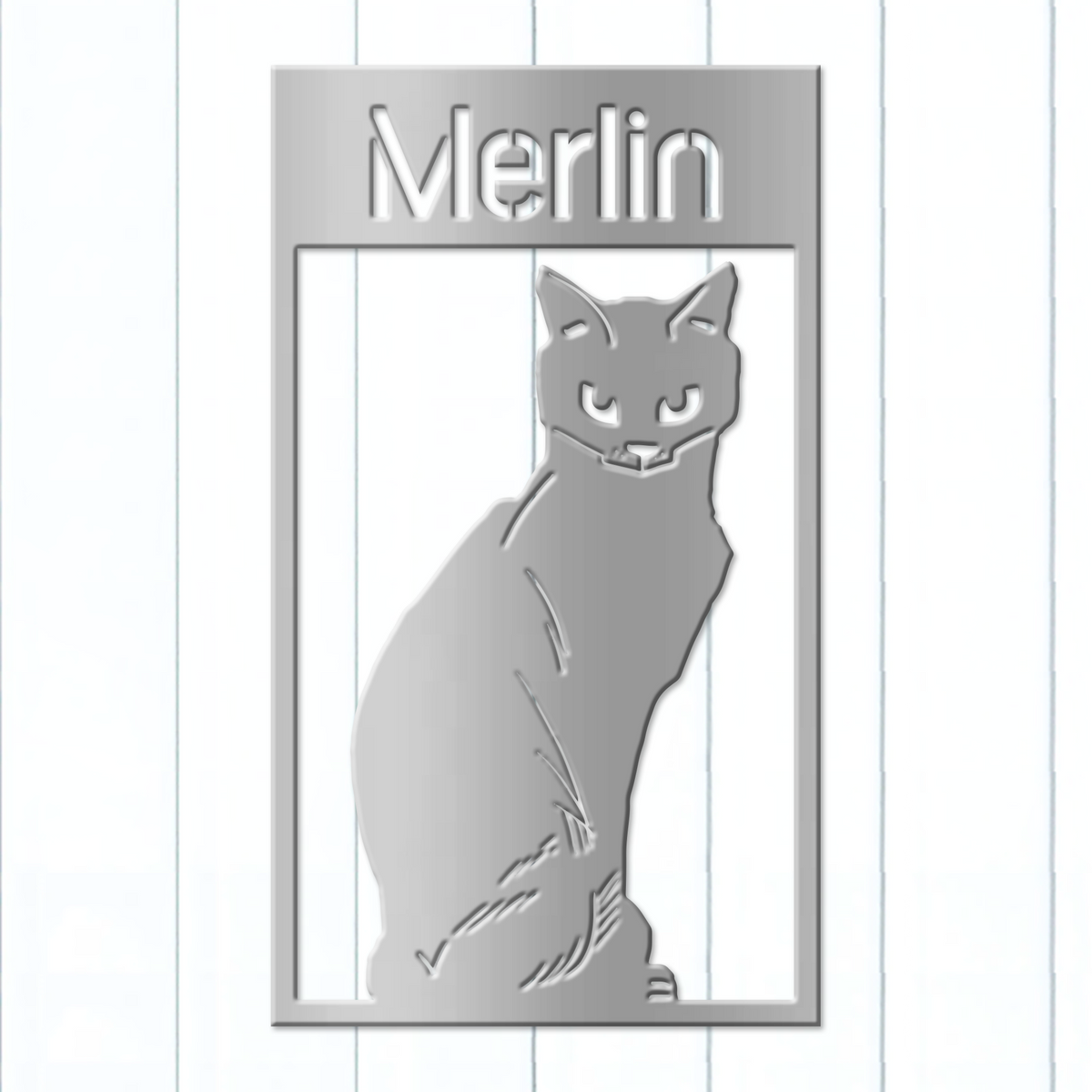 Cat metal frame customizable, single color cat